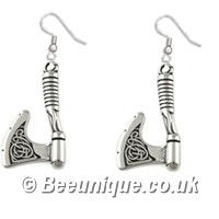 Viking Axe Earrings - Click Image to Close